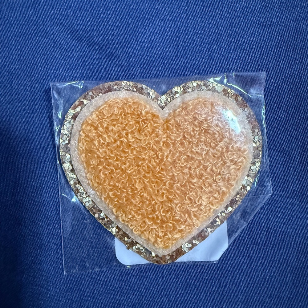 Stoney Clover Lane Pumpkin Glitter Heart Patch